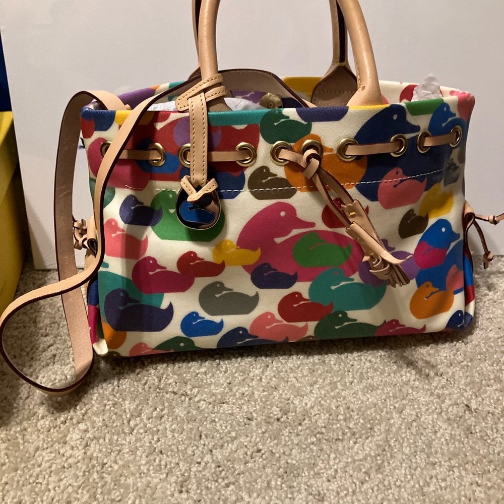 Dooney & Bourke Multicolor Duck Print Tote
